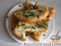 Фото к рецепту: Гренки с чесноком