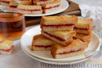 Фото к рецепту: Гренки с джемом, в духовке