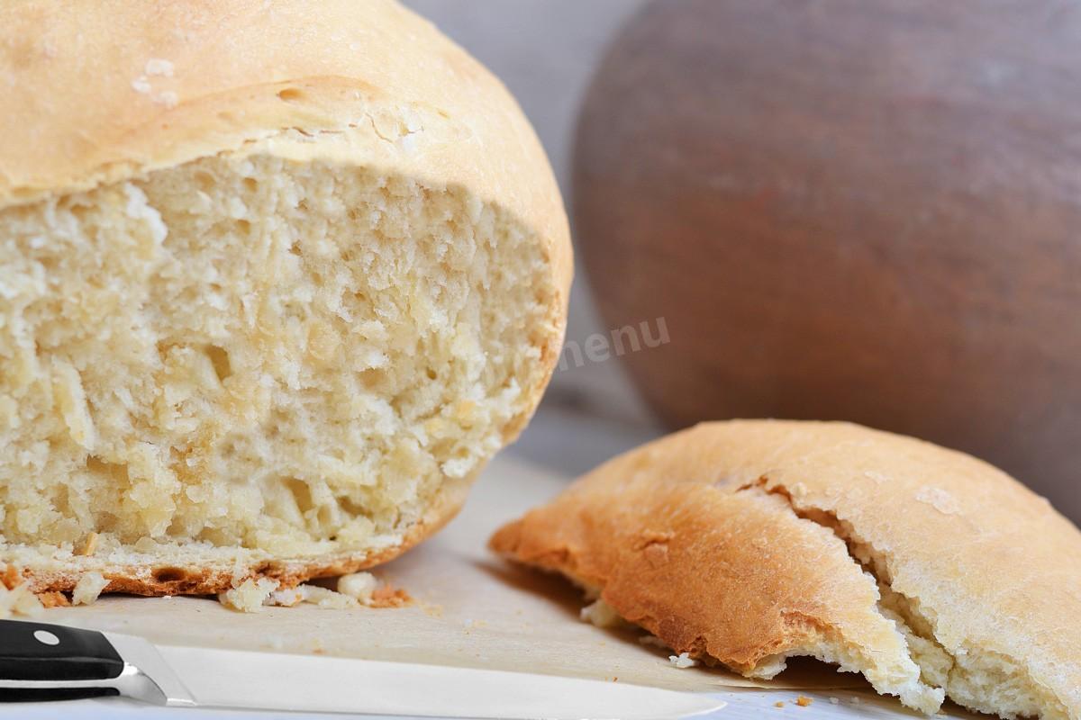 Белый хлеб на закваске в духовке