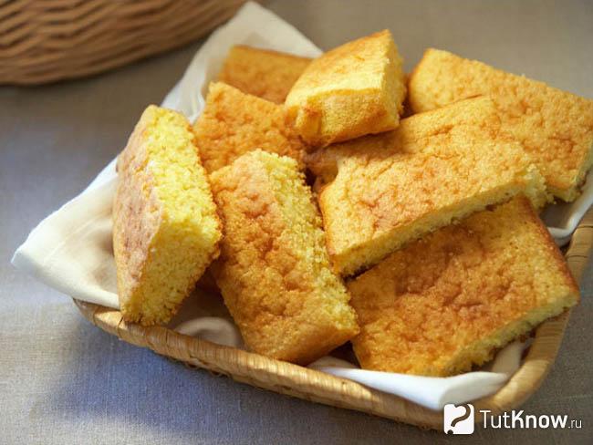 Хлеб из кукурузной муки и консервированной кукурузы