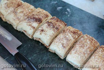 Отрывной хлеб-гармошка с корицей и грецкими орехами, Шаг 12