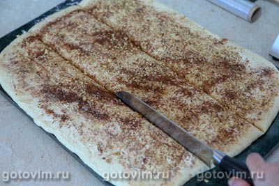 Отрывной хлеб-гармошка с корицей и грецкими орехами, Шаг 10