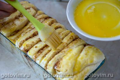 Отрывной хлеб-гармошка с корицей и грецкими орехами, Шаг 15