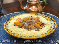 Тажин из баранины с тыквой и кускусом