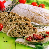 Чиабатта на ржаной закваске в домашних условиях в духовке