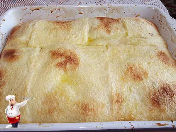 запеченный хлебный пирог с яблоками 